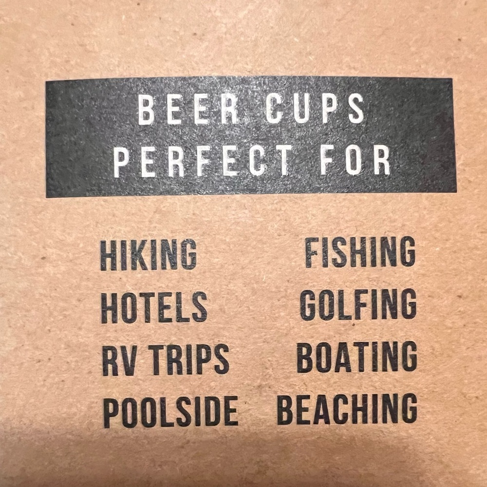 Lot of (8) plastic beer cups for outdoors/travel B Cups Fermented Reality - Picture 2 of 10